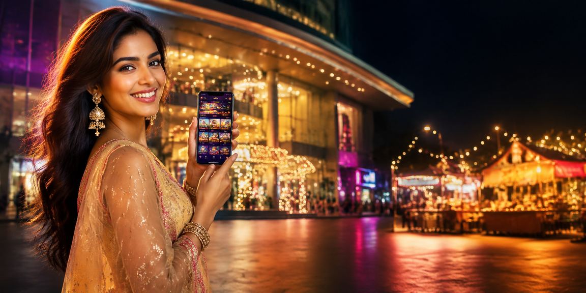 Night market in Delhi with sports betting theme